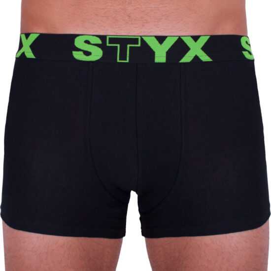 Styx Pánské boxerky Styx sportovní guma nadrozměr černé (R962) 4XL