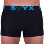 Styx Pánské boxerky Styx sportovní guma nadrozměr černé (R961) 4XL