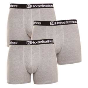 Horsefeathers 3PACK pánské boxerky Horsefeathers Dynasty heather gray (AM067C) M