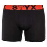Styx Pánské boxerky Styx long sportovní guma černé (U964) S