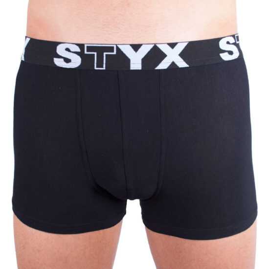 Styx Pánské boxerky Styx sportovní guma nadrozměr černé (R960) 4XL