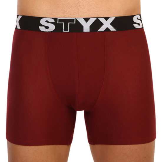 Styx Pánské boxerky Styx long sportovní guma vínové (U1060) M