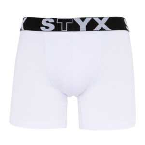 Styx Pánské boxerky Styx long sportovní guma bílé (U1061) XXL