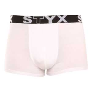 Styx Pánské boxerky Styx sportovní guma bílé (G1061) XL