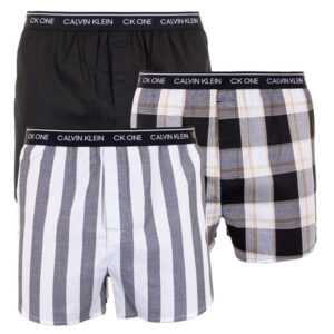 Calvin Klein 3PACK pánské trenky CK ONE vícebarevné (NB3000A-LES) M