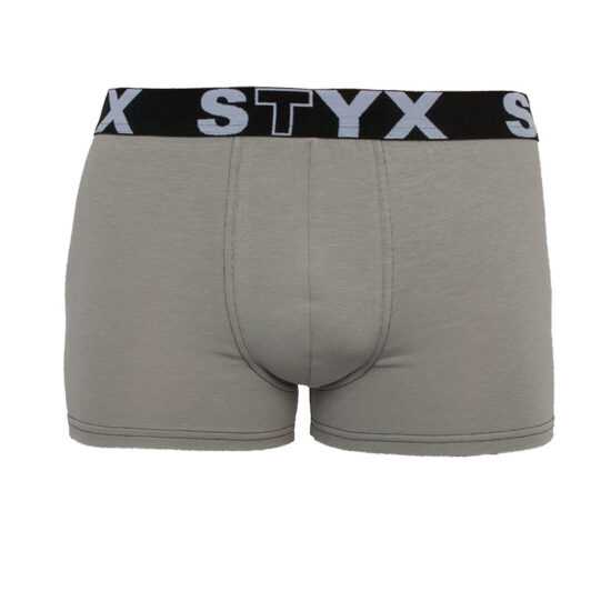 Styx Pánské boxerky Styx sportovní guma světle šedé (G1062) S