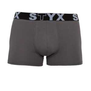 Styx Pánské boxerky Styx sportovní guma tmavě šedé (G1063) XL