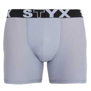 Styx Pánské boxerky Styx long sportovní guma světle šedé (U1062) XXL