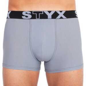 Styx Pánské boxerky Styx sportovní guma světle šedé (G1067) XL