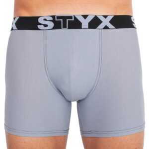 Styx Pánské boxerky Styx long sportovní guma světle šedé (U1067) XXL