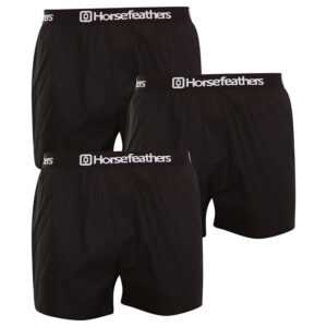 Horsefeathers 3PACK pánské trenky Horsefeathers Frazier black (AM096A) S