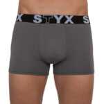 Styx Pánské boxerky Styx sportovní guma nadrozměr tmavě šedé (R1063) 4XL