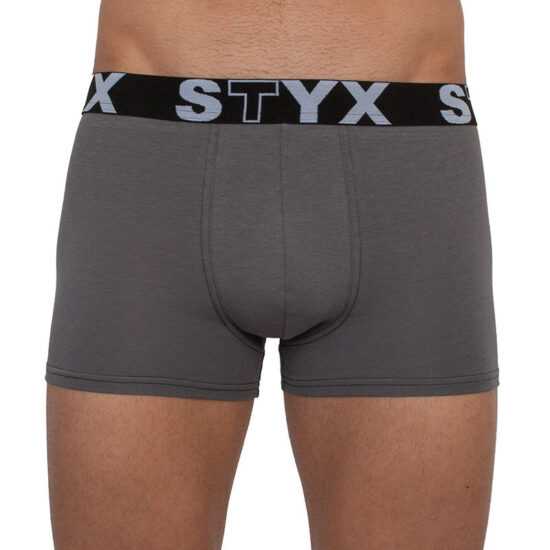 Styx Pánské boxerky Styx sportovní guma nadrozměr tmavě šedé (R1063) 4XL