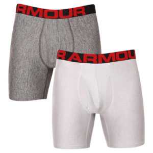 Under Armour 2PACK pánské boxerky Under Armour šedé (1363619 011) M