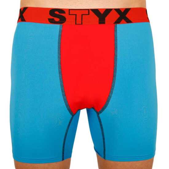 Styx Pánské funkční boxerky Styx modré s červenou gumou (W961) L