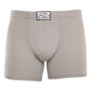 Styx Pánské boxerky Styx long klasická guma světle šedé (F1062) M