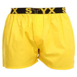 Styx Pánské trenky Styx sportovní guma žluté (B1068) XL