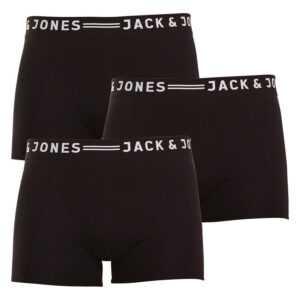 Jack and Jones 3PACK pánské boxerky Jack and Jones černé (12081832 - black/black) L