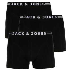 Jack and Jones 3PACK pánské boxerky Jack and Jones černé (12171944) L