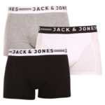 Jack and Jones 3PACK pánské boxerky Jack and Jones vícebarevné (12081832 - light grey) XXL