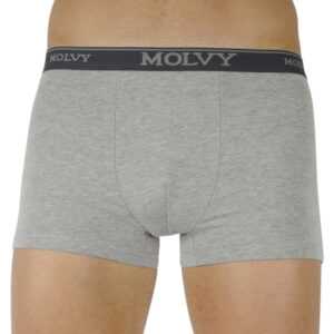 Molvy Pánské boxerky Molvy světle šedé (MP-969-BEU) M