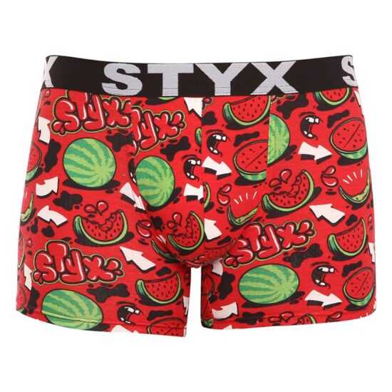 Styx Pánské boxerky Styx long art sportovní guma melouny (U1459) XXL