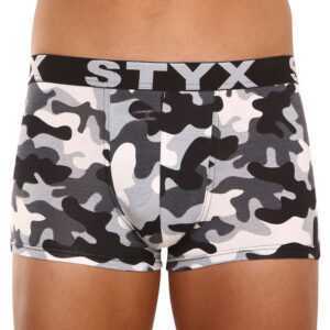 Styx Pánské boxerky Styx art sportovní guma nadrozměr maskáč (R1457) 4XL