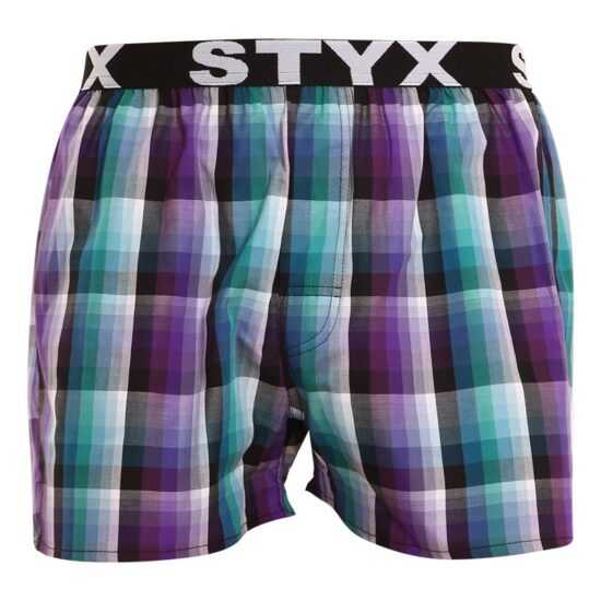 Styx Pánské trenky Styx sportovní guma vícebarevné (B928) XXL