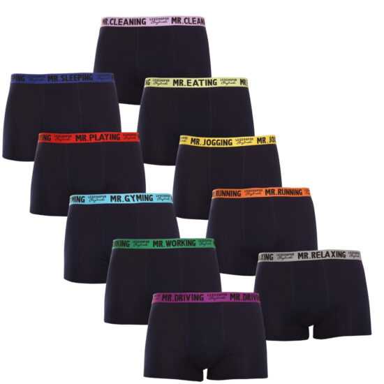 Lee Cooper 10PACK pánské boxerky Lee Cooper modré (LCUBOX10P0101-1410367) XL