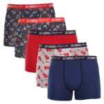 Lee Cooper 5PACK pánské boxerky Lee Cooper vícebarevné  (LCU32007033-1414516) 3XL