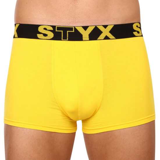 Styx Pánské boxerky Styx sportovní guma žluté (G1068) XL