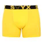 Styx Pánské boxerky Styx long sportovní guma žluté (U1068) XXL