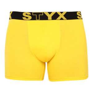 Styx Pánské boxerky Styx long sportovní guma žluté (U1068) XXL