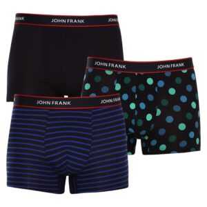 John Frank 3PACK pánské boxerky John Frank vícebarevné (JF3BNSB04) M