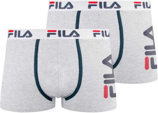 Fila 2PACK pánské boxerky Fila šedé (FU5040/2-400) L