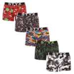 Styx 5PACK pánské boxerky Styx long art sportovní guma vícebarevné (U85052535759) M