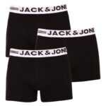 Jack and Jones 3PACK pánské boxerky Jack and Jones černé (12081832) XXL