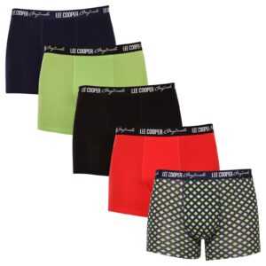 Lee Cooper 5PACK pánské boxerky Lee Cooper vícebarevné (LCUBOX5P4-1951580) XL