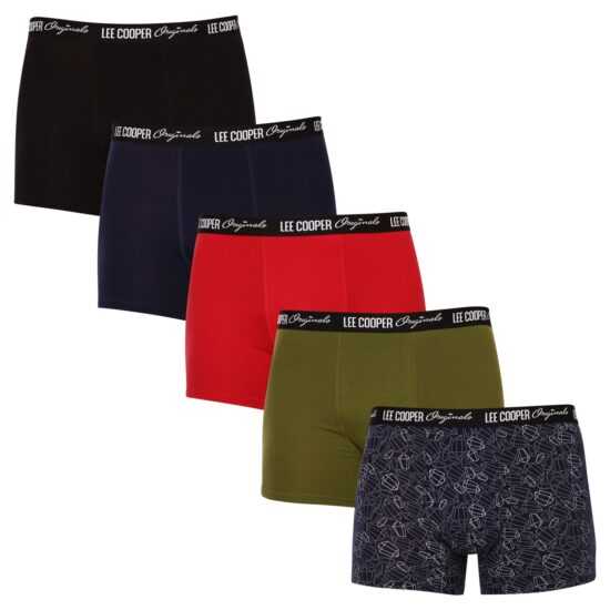 Lee Cooper 5PACK pánské boxerky Lee Cooper vícebarevné (LCUBOX5P7-1951583) XL