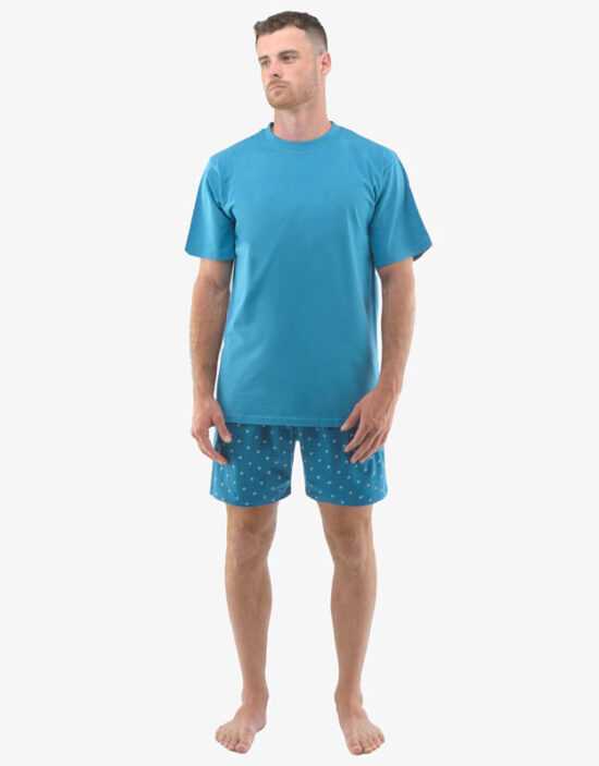 Gino Pánské pyžamo Gino nadrozměr modré (79130-DZMMGA) 3XL