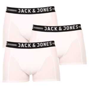 Jack and Jones 3PACK pánské boxerky Jack and Jones bílé (12081832) XXL