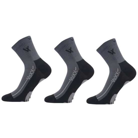 VoXX 3PACK ponožky VoXX tmavě šedé (Barefootan-darkgrey) S