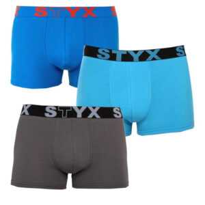 Styx 3PACK pánské boxerky Styx sportovní guma nadrozměr vícebarevné (R96706369) 3XL