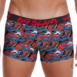 69SLAM Pánské boxerky 69SLAM hip bamboo moon dragon red (MHBMND-BB) XL