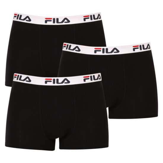 Fila 3PACK pánské boxerky Fila černé (FU5016/3-200) XL