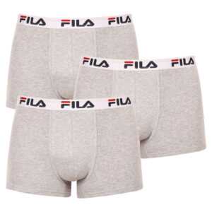 Fila 3PACK pánské boxerky Fila šedé (FU5016/3-400) L