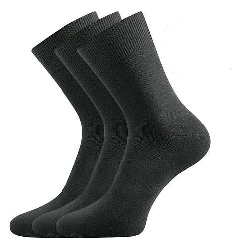 Lonka 3PACK ponožky Lonka bambusové tmavě šedé (Badon-a) L