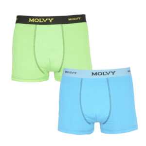 Molvy 2PACK pánské boxerky Molvy vícebarevné (MP-103537-BEU) M