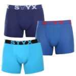 Styx 3PACK pánské boxerky Styx long sportovní guma vícebarevné (3U96789) XL