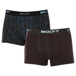 Molvy 2PACK pánské boxerky Molvy vícebarevné (KP-081/B-BEU) M